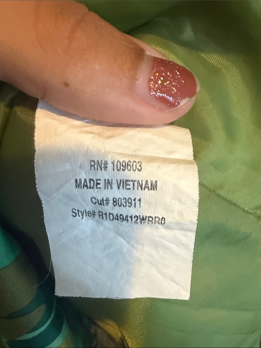 Rabbit Rabbit Rabbit 2000s Green Multi Floral Jeweled Shift Dress - Picture 6 of 8
